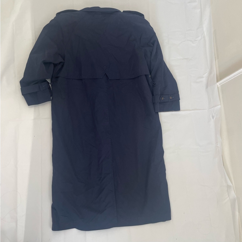 🔹 Collection Elegant Navy Blue Trench Coat – Size 13/14 🔹 - Picture 8 of 16